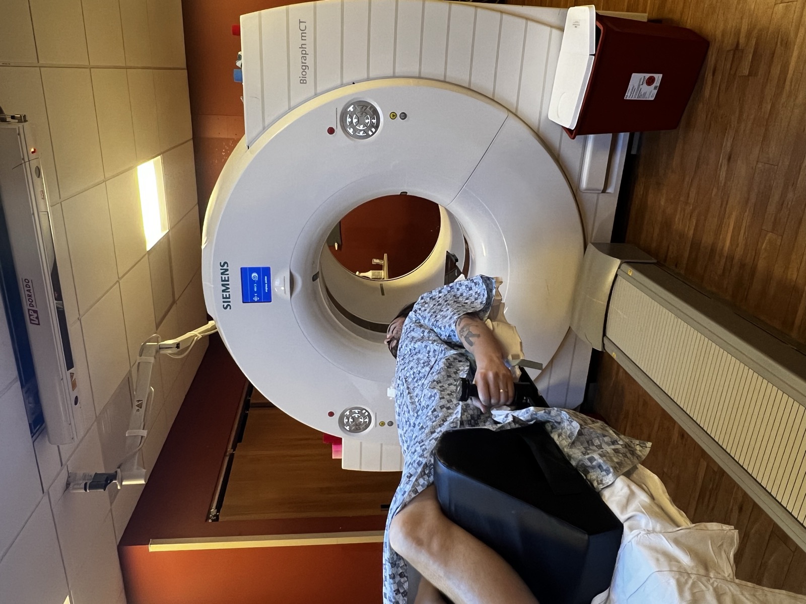 Drew going in for a scan